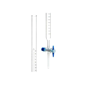 Bureta de vidrio de 50 mL con llave de teflón (PTFE) intercambiable