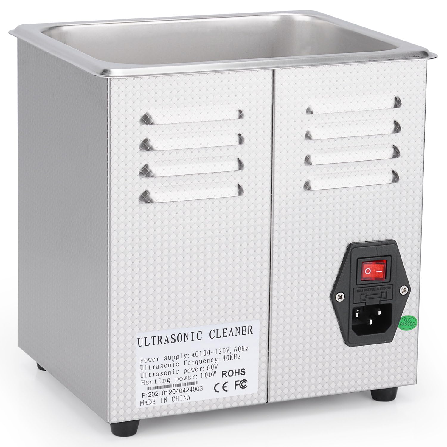 Limpiador ultrasónico StonyLab de 2 L con calefacción y temporizador digital (110 V)