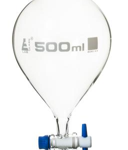 Embudo de decantación tipo pera de 500 mL